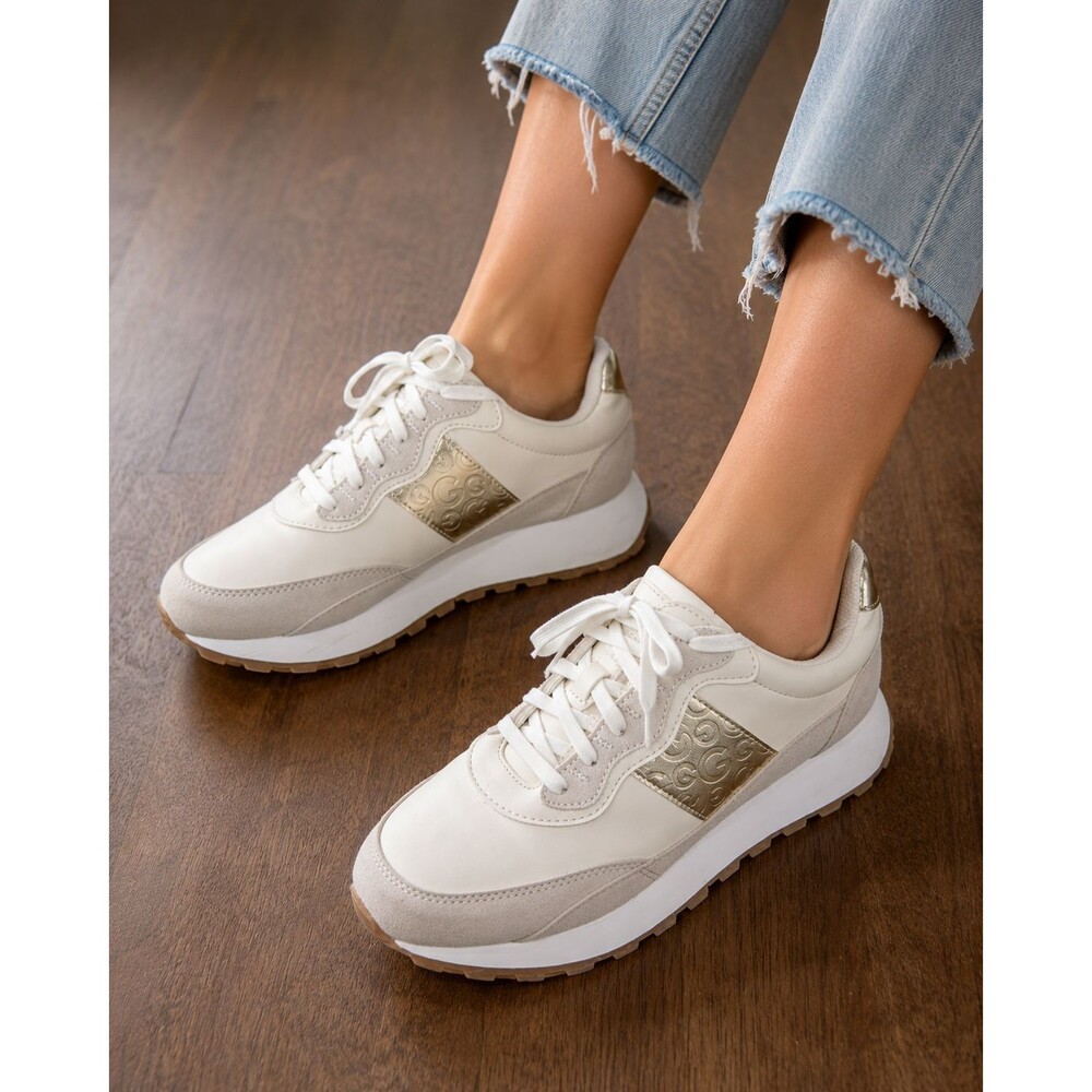 GBG Los Angeles Glayton-C Cream Gold Retro Runner Chunky Platform Dad Sneakers 7